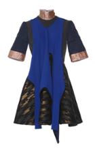 Hussein Bazaza Multi Fabric Mini Dress
