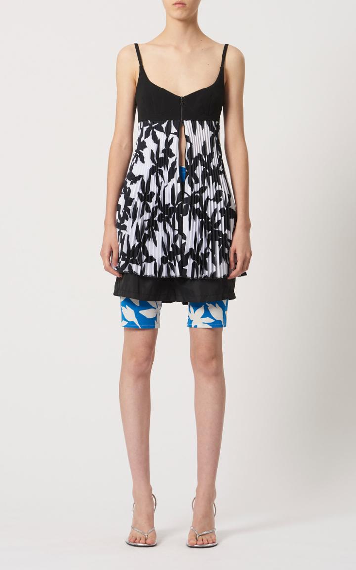 Moda Operandi David Koma Floral Printed Jersey Biker Shorts