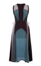 Hussein Bazaza Knee Length Silk Pleated Dress