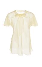 John Galliano Bow Organza Top