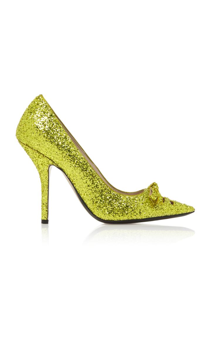 N 21 N&deg;21 Glitter Bow Pumps