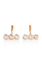 Ginette Ny 18k Rose Gold Diamond Earrings