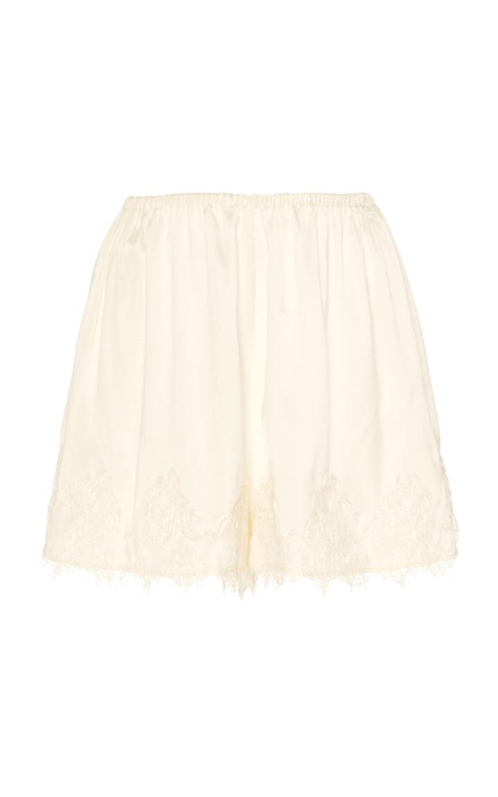 Moda Operandi Markarian Thisbe Satin And Lace Shorts Size: Xs