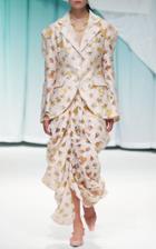 Moda Operandi Yuhan Wang Floral-printed Crepe Skirt