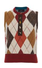 Moda Operandi Alanui Argyle-knit Wool-blend Vest