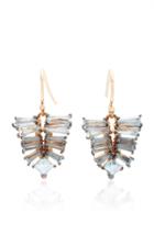 Nak Armstrong Pleated Small Leaf Earrings In Aquamarine