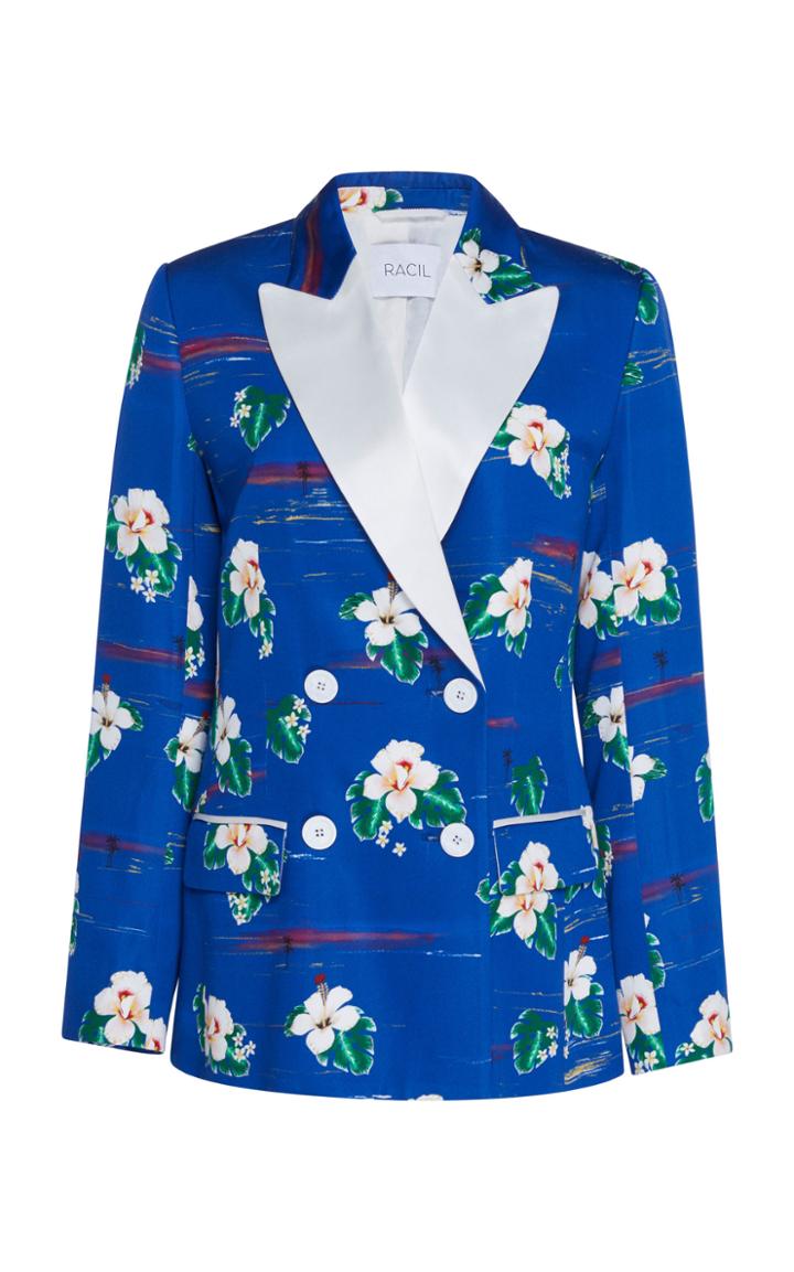 Racil Winston Floral Cady Silk Blazer