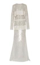 Christian Siriano Crystal Embellished Chiffon Gown