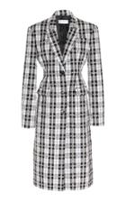 Moda Operandi Michael Kors Collection Embellished Tartan Cotton-blend Coat Size: 2