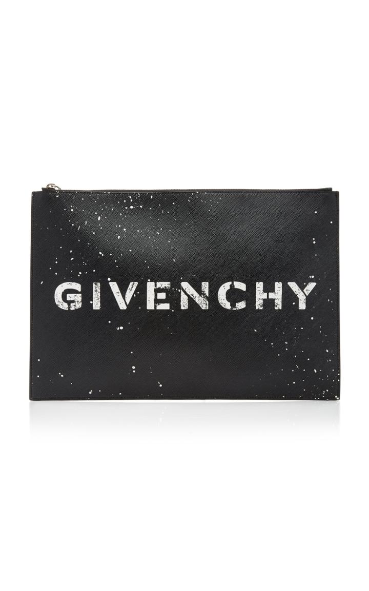 Givenchy Oversized Printed Leather Pouch