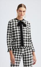 Moda Operandi Oscar De La Renta Tie-neck Plaid Jacket