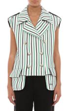 Moda Operandi Philosophy Di Lorenzo Serafini Striped Double-breasted Cotton Vest
