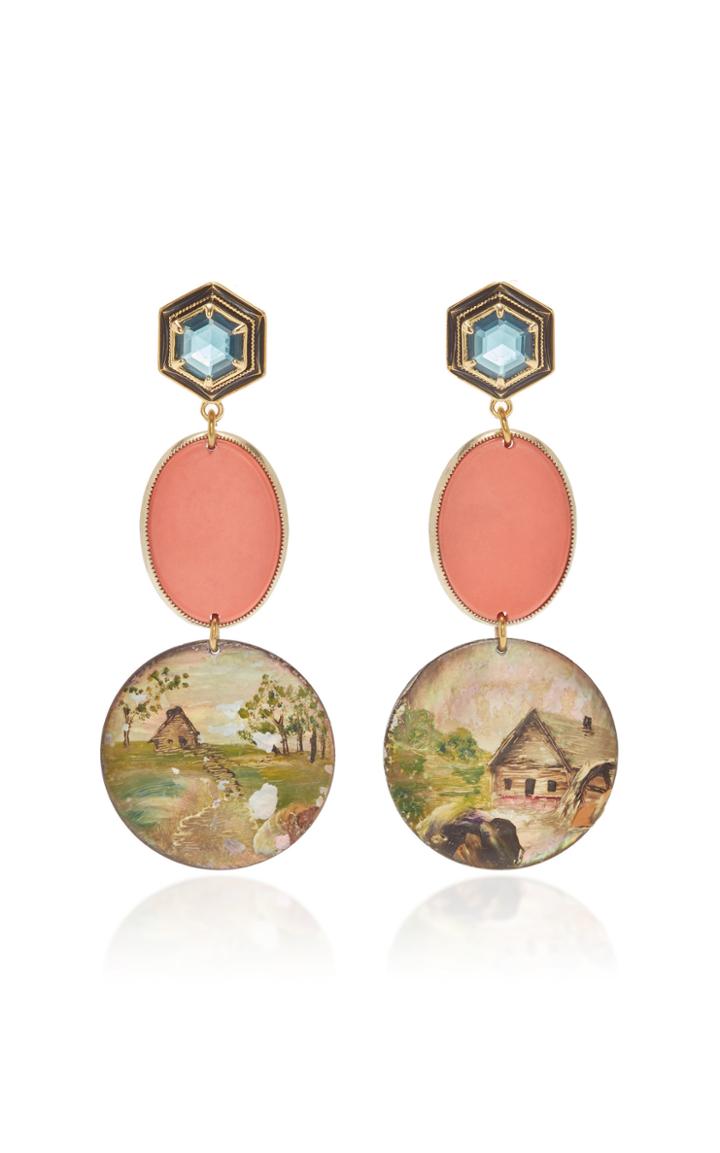 Lulu Frost One-of-a-kind Mother Of Pearl Disc Earring