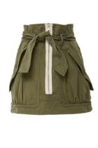 Marissa Webb Hannah Herringbone Utility Cotton Mini Skirt