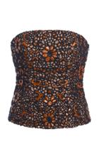 Moda Operandi Moschino Embroidered Strapless Vinyl Top Size: 38