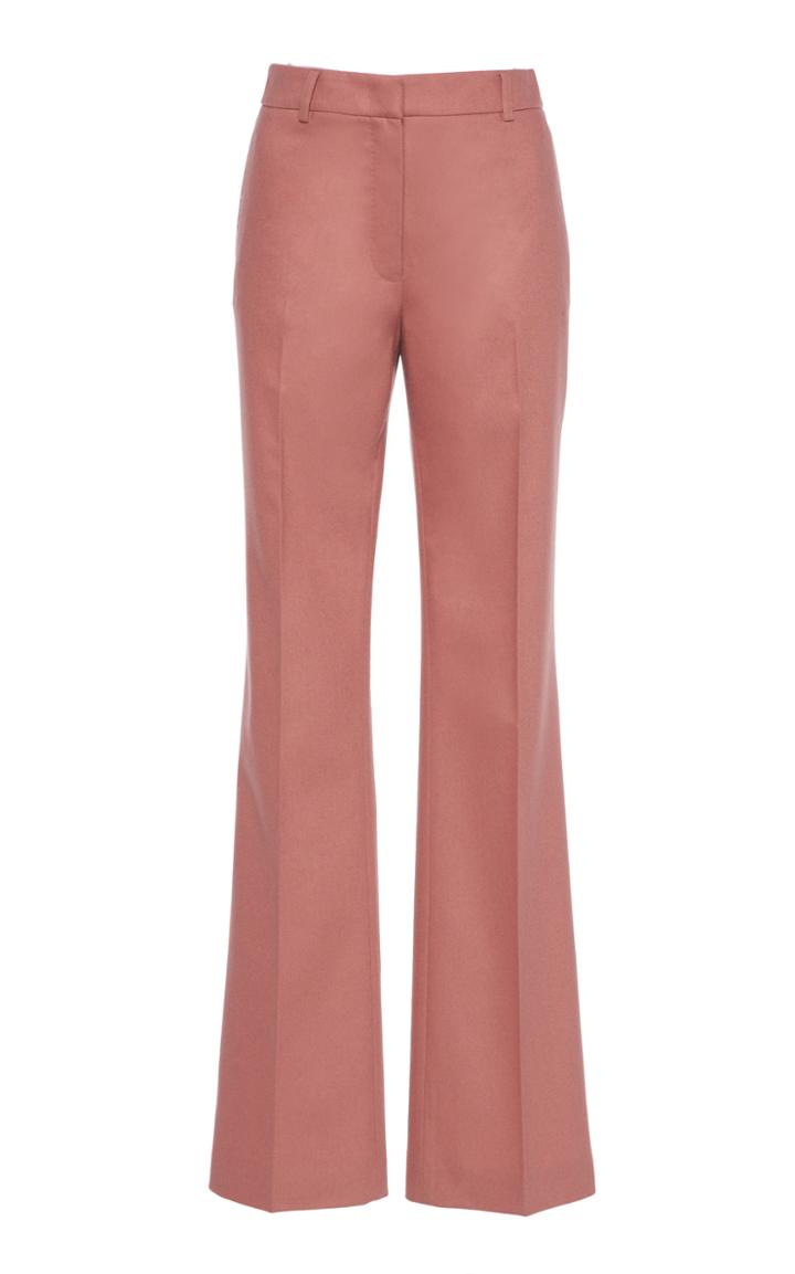 Agnona Wool Cashmere Flannel Straight Pant