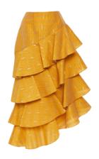 Markarian Harriet Silk-blend Tiered Ruffle Skirt