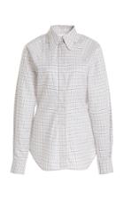 Moda Operandi Victoria Beckham Collar-detailed Tapered Checked Poplin Shirt