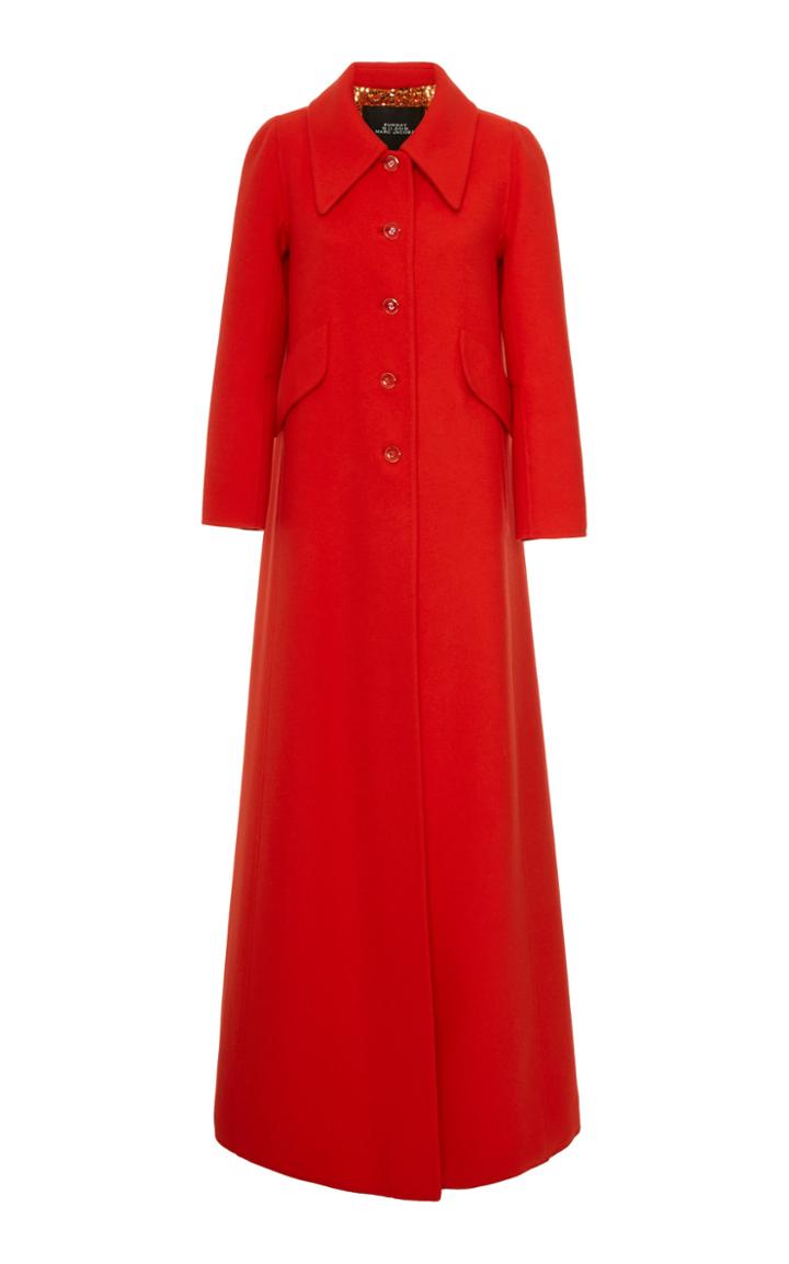Moda Operandi Marc Jacobs Sequin-lined Wool-blend Maxi Coat Size: 00