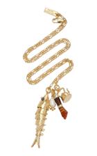 Luiza Dias 111 Fish Charm Pearl And Agata Necklace