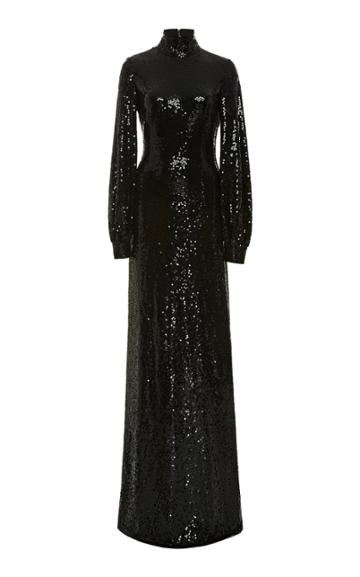 Michael Kors Collection Sequin Turtleneck Gown