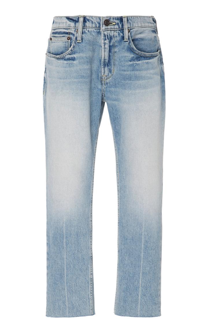 Current/elliott His Raw Hem Straight Leg Jeans