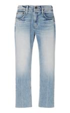 Current/elliott His Raw Hem Straight Leg Jeans