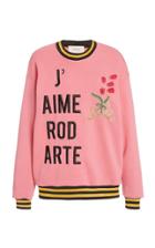 Moda Operandi Rodarte Oversized Embroidered Jersey Sweatshirt