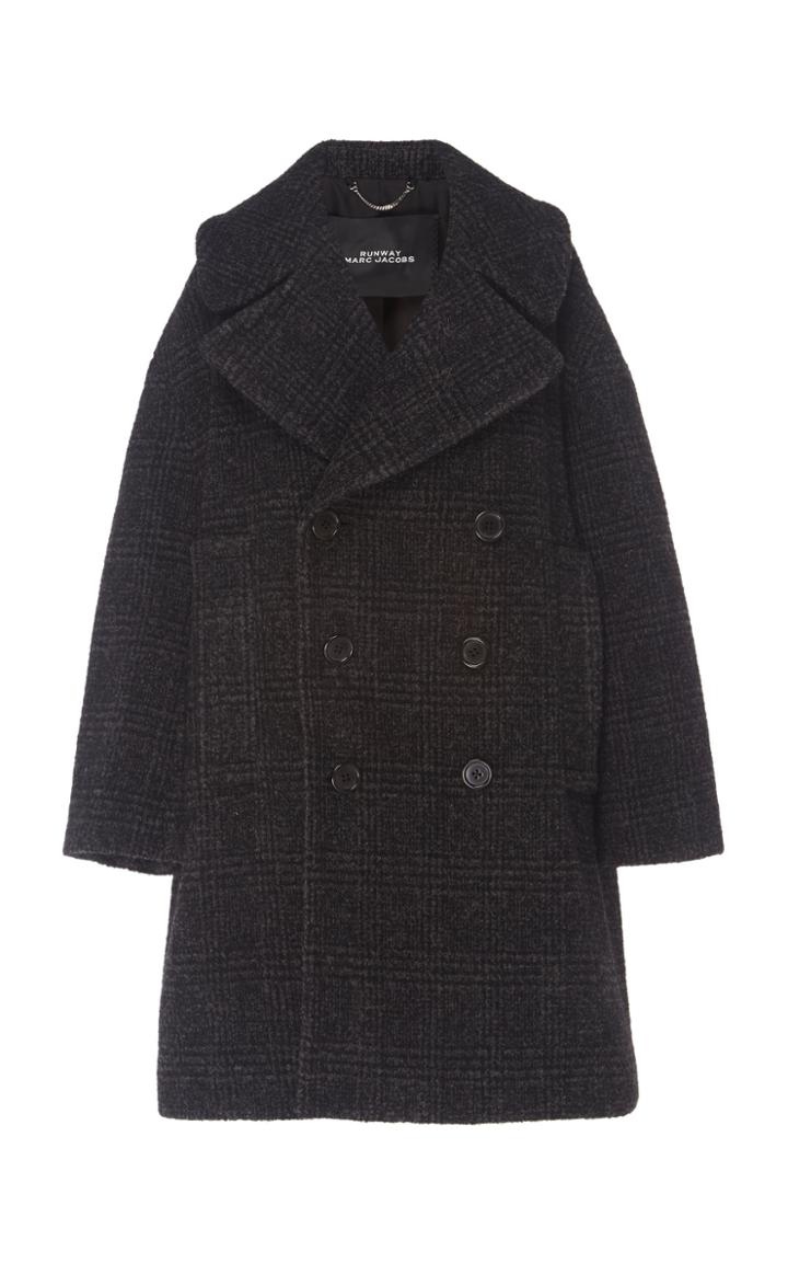 Marc Jacobs Plaid Double-breasted Wool-blend Coat