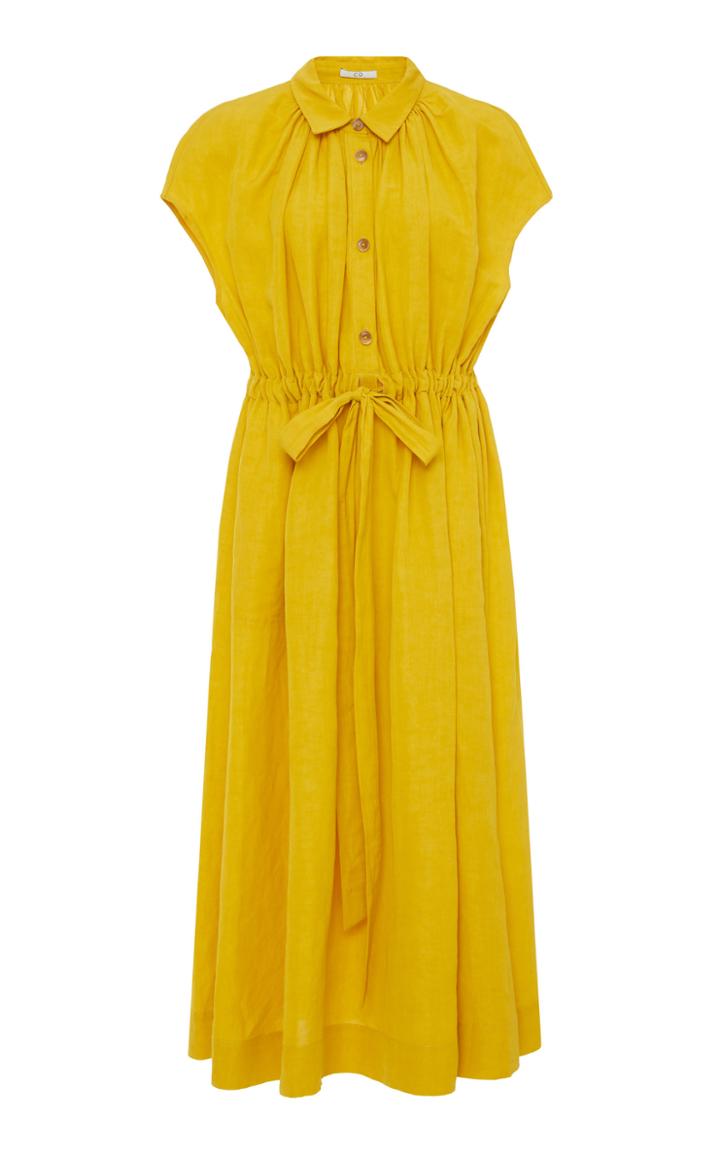Co Drawstring Saffron Waist Dress
