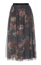 Needle & Thread Venetian Rose Floral-print Tulle Skirt