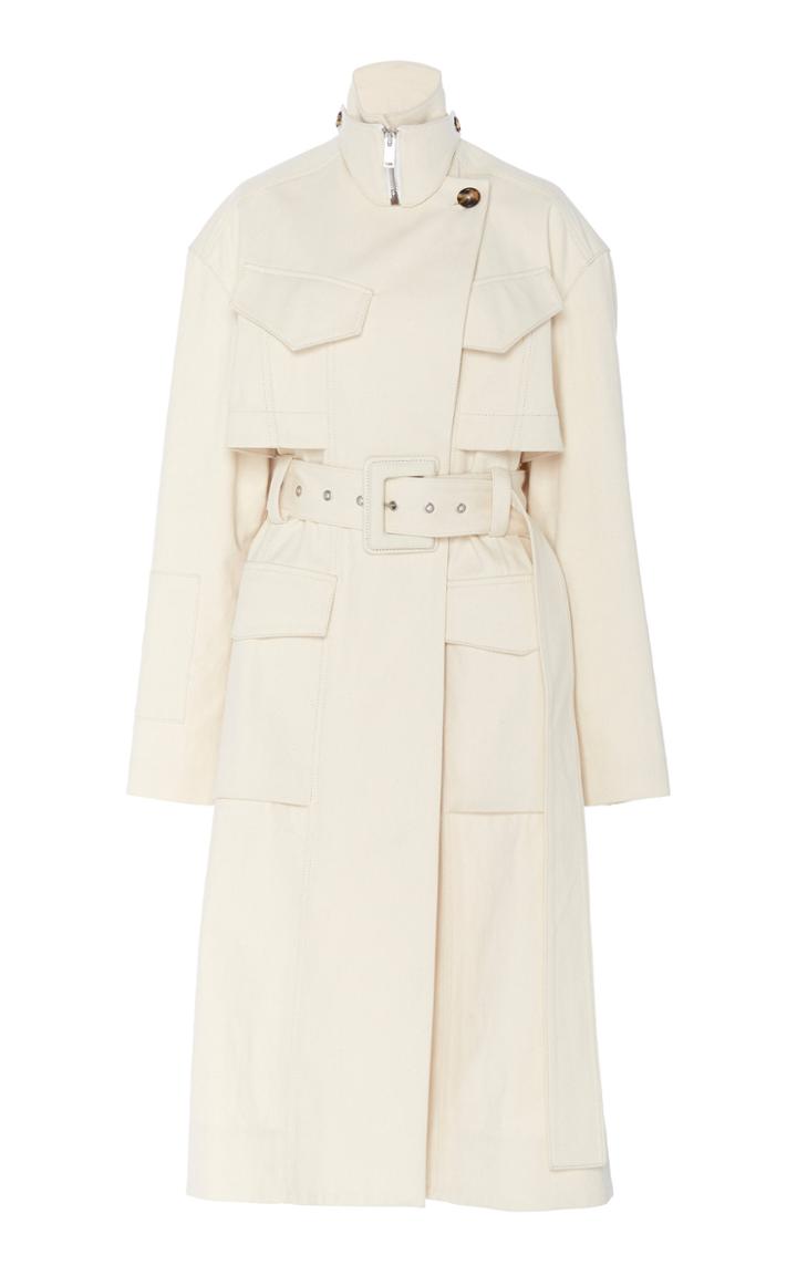 Proenza Schouler Belted Denim Canvas Trench Coat