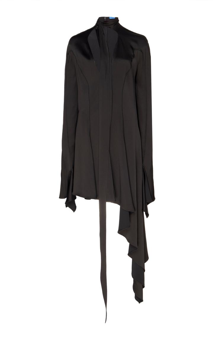Mugler Satin Crepe Knot Dress