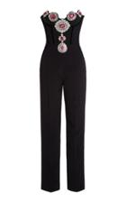 Moda Operandi David Koma Crystal-embroidered Crepe Corset Jumpsuit