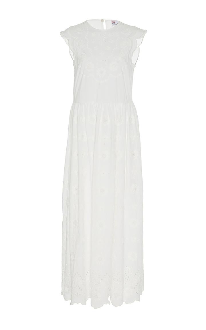 Red Valentino Dress With Floral Embroidery