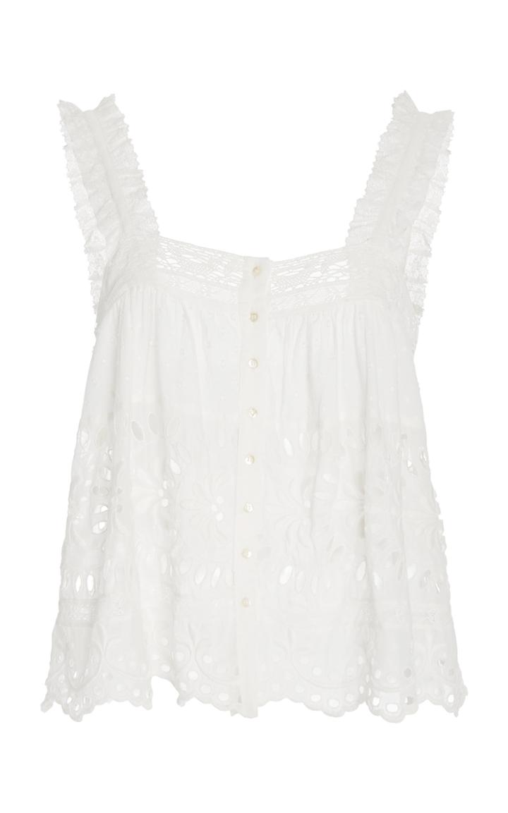 Moda Operandi Loveshackfancy Sully Broderie-tank Top