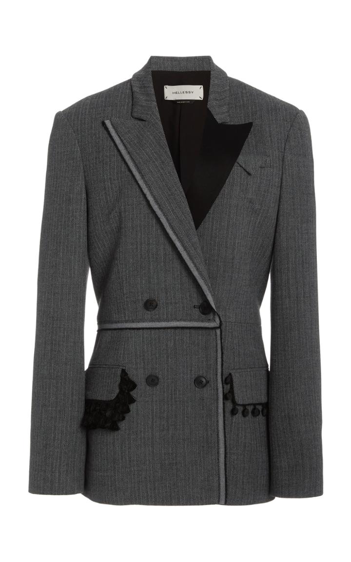 Moda Operandi Hellessy Brompton Double Breasted Embellished Jacket