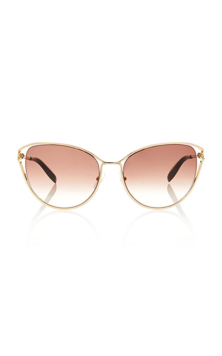 Alexander Mcqueen Cat-eye Gold-tone Sunglasses