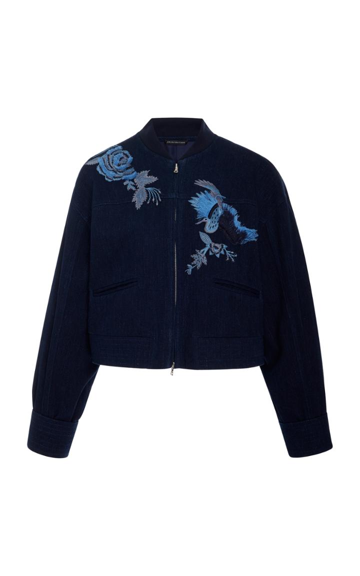 Josie Natori Bomber Jacket With Embellishment