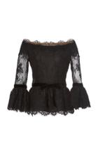 Marchesa Corded Lace Off The Shoulder Top
