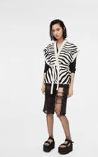 Moda Operandi Alanui Sleeveless Zebra-print Wool Sweater Size: M