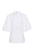 Adam Lippes Cotton Poplin Fitted Blouse