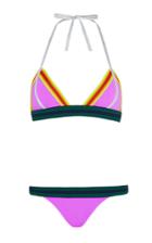 Rye Fruiti Striped Triangle Bikini Set