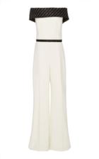 Christian Siriano Off-the-shoulder Crepe Jumpsuit