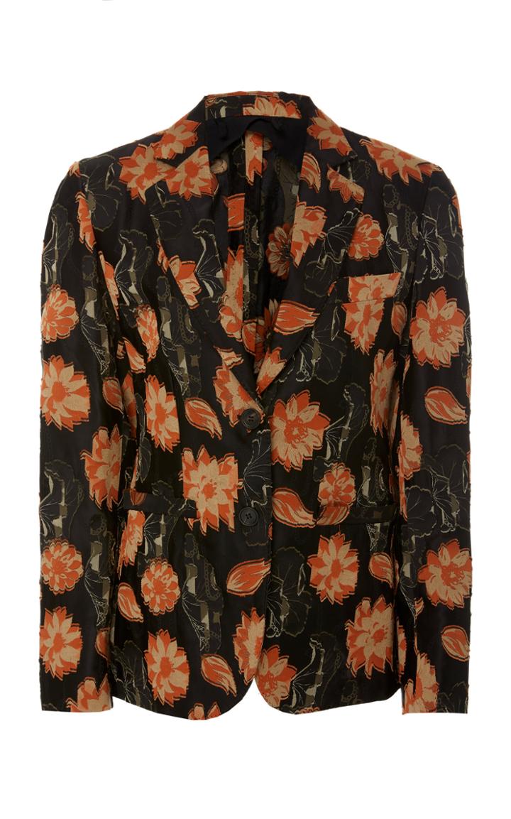 Salvatore Ferragamo Floral Print Tailored Blazer