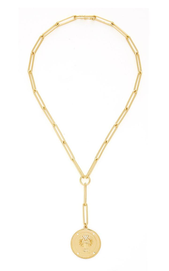 Foundrae Protection 18k Gold And Diamond Necklace