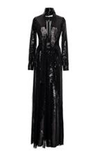 Elie Saab Paillettes And Lace Long Dress