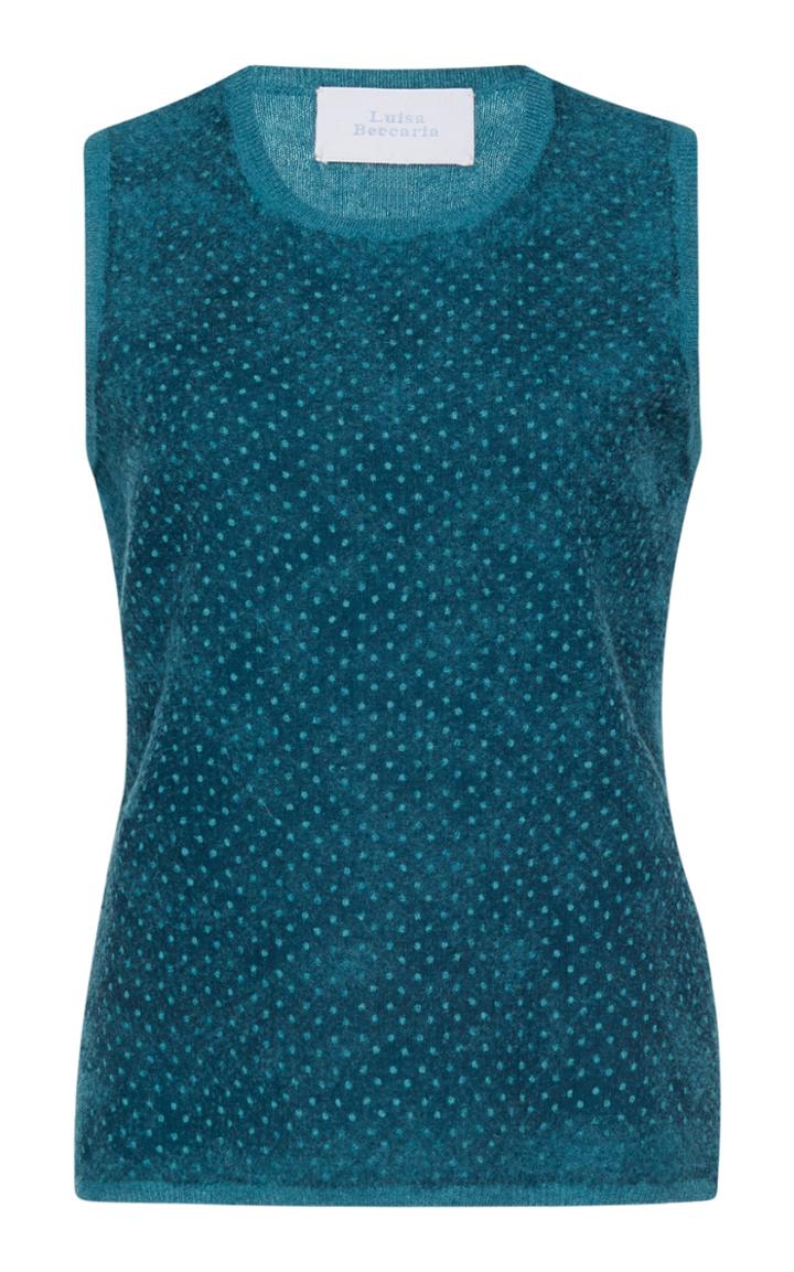 Luisa Beccaria Needled Cashmere Top