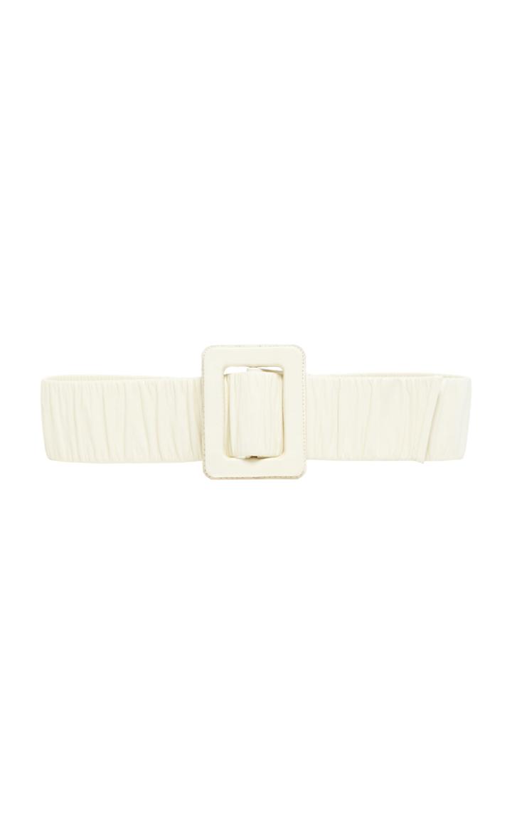 Johanna Ortiz Spiritize Ruched Leather Belt