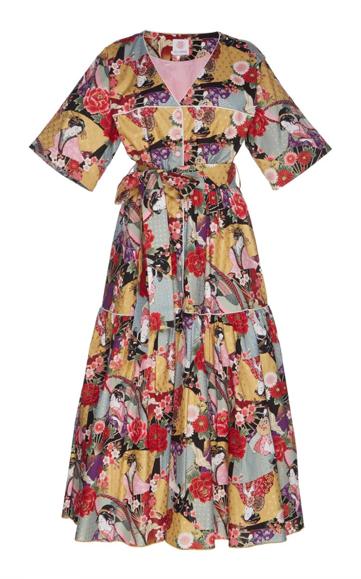 Gl Hrgel Belted Midi Dress
